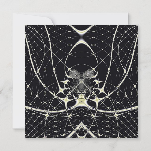 Abstrakte Art Golden Spiderweb (Vorderseite)