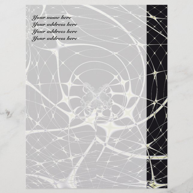 Abstrakte Art Golden Spiderweb Briefkopf (Vorderseite)