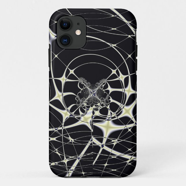 Abstrakte Art Golden Spiderweb Case-Mate iPhone Hülle (Rückseite)