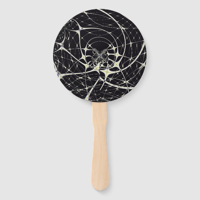 Abstrakte Art Golden Spiderweb Fächer (Vorderseite)