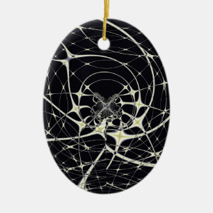 Abstrakte Art Golden Spiderweb Keramik Ornament