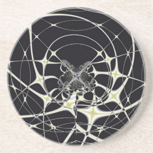 Abstrakte Art Golden Spiderweb Untersetzer