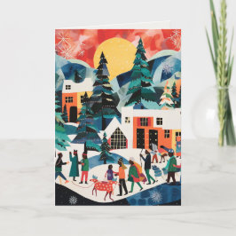 Abstrakte Art Holiday Cards Feiertagskarte