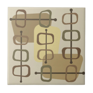 abstrakte Art Hollow Rocks Beige der 1950er Jahre Fliese