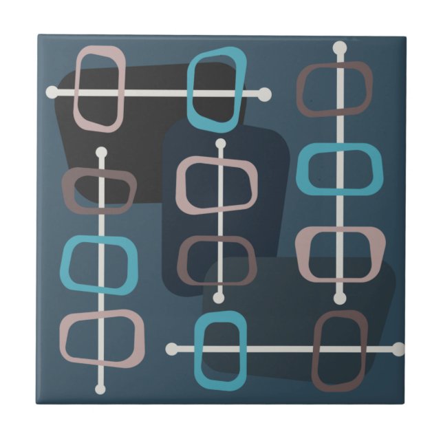 abstrakte Art Hollow Rocks der 1950er Jahre Aquama Fliese (Vorderseite)