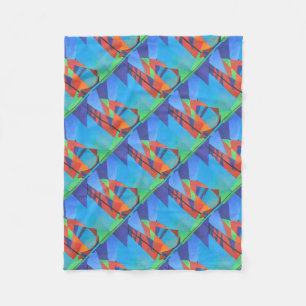 Abstrakte Art Junk Boote gegen Deep Blue Sky Fleecedecke