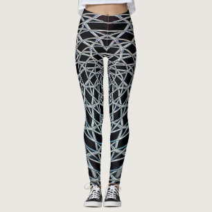 Abstrakte Art Leggings mit kühlem Muster.