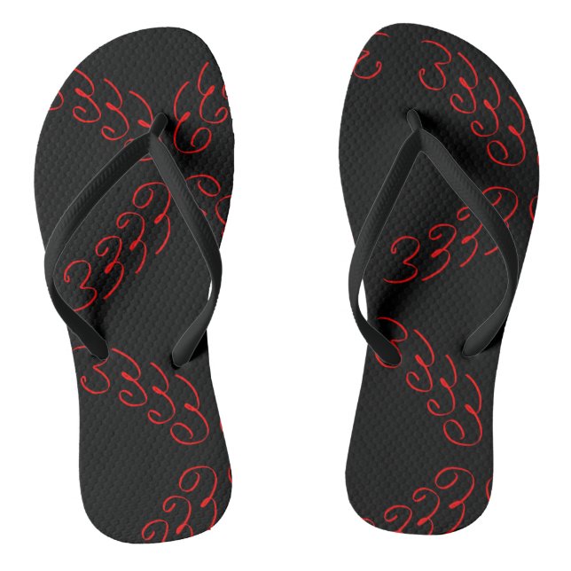 Abstrakte Art Number 3 Muster Flip Flops (Fußbett)