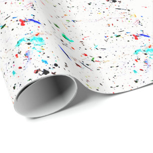 Abstrakte Art Paint Splashes Geschenkpapier
