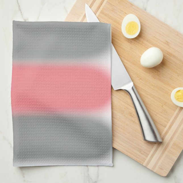 Abstrakte Art Pastel Pink Grau Minimalismus Geschirrtuch (Viertel Falte)