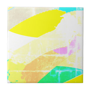 Abstrakte Art Pastellgelb abgewaschene Wirkung Fliese