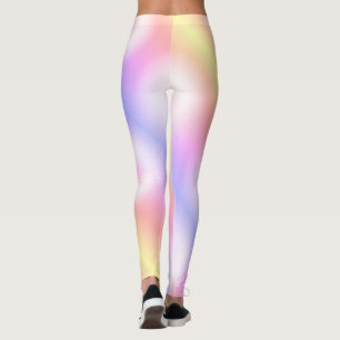 Abstrakte Art Pastellgelb Lila Rosa Leggings
