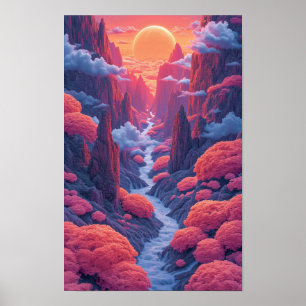 Abstrakte Art Poster mit faszinierendem Lar-Bild