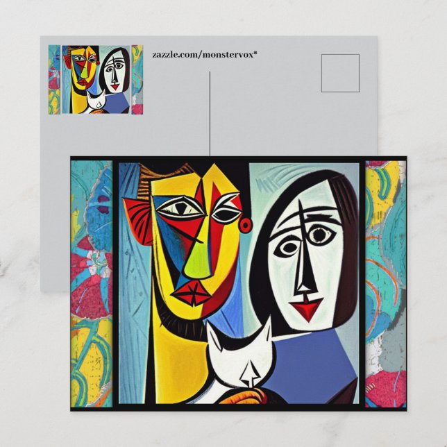 Abstrakte Art Postkarte (Vorne/Hinten)
