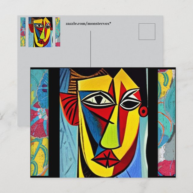 Abstrakte Art Postkarte (Vorne/Hinten)