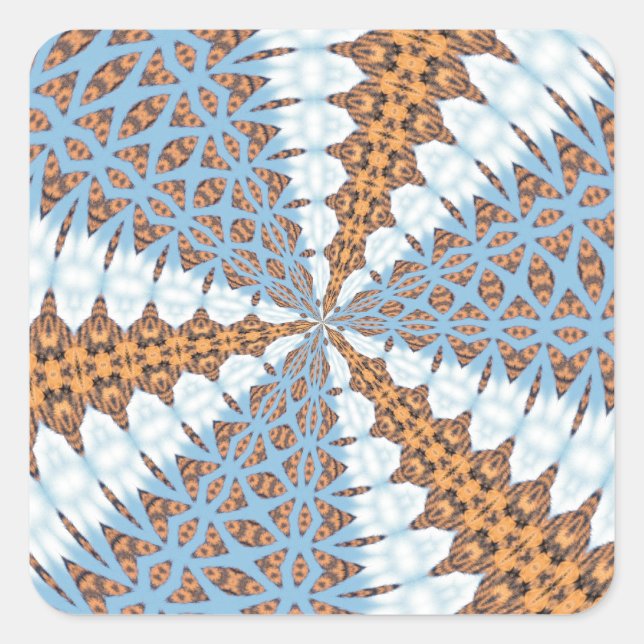 ABSTRAKTE ART QUADRATISCHER AUFKLEBER (Vorderseite)