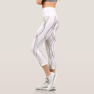 Abstrakte Art Sketch Lines Curves Leggings