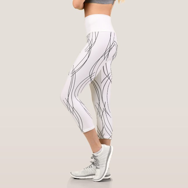 Abstrakte Art Sketch Lines Curves Leggings (Links)