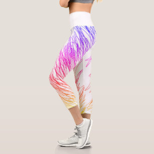 Abstrakte Art Sketch Lines Curves Leggings