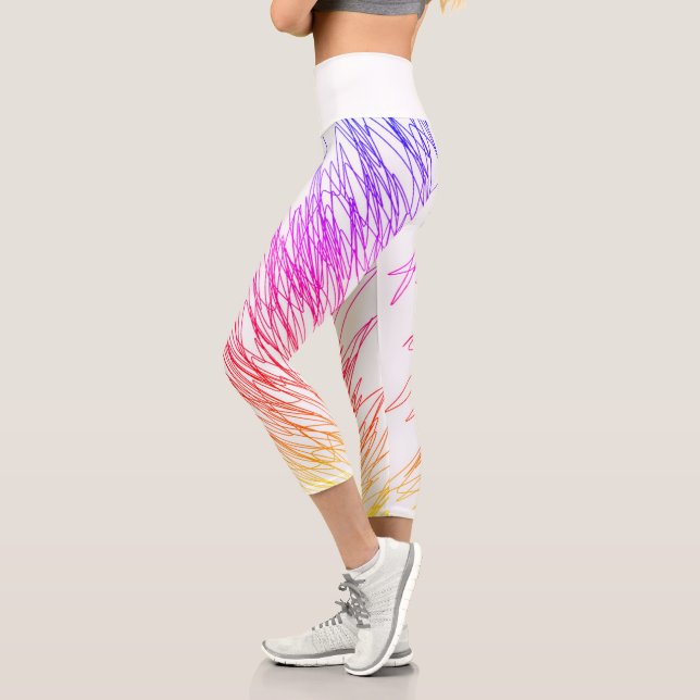 Abstrakte Art Sketch Lines Curves Leggings (Links)