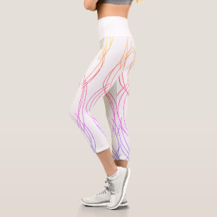 Abstrakte Art Sketch Lines Curves Leggings