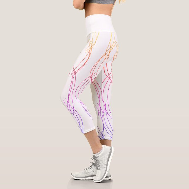 Abstrakte Art Sketch Lines Curves Leggings (Links)