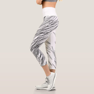 Abstrakte Art Sketch Lines Curves Leggings