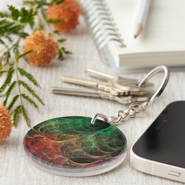 Abstrakte Art Space Fire Schlüsselanhänger (Vorderseite rechts)