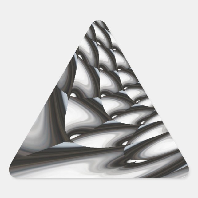 Abstrakte Artwork Dreieckiger Aufkleber (Vorderseite)