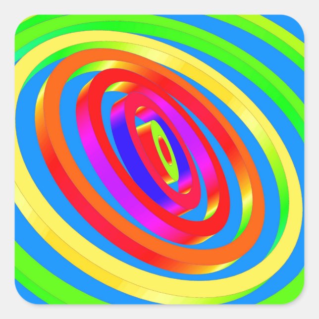 Abstrakte Artwork Quadratischer Aufkleber (Vorderseite)