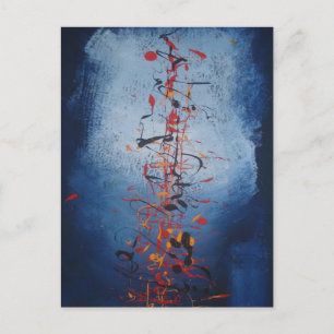 Abstrakte asiatische Kunst Postkarte