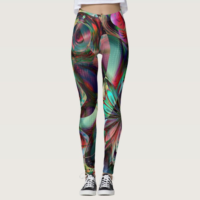 abstrakte astrale Leggings (Vorderseite)