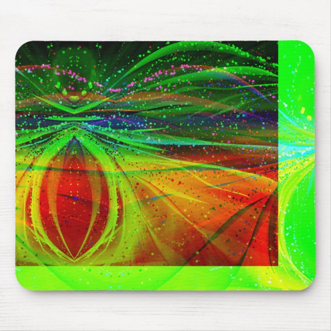Abstrakte Astronomische Spinndrüsenmatte Mousepad (Vorne)