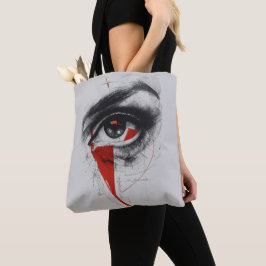 Abstrakte Augen-Leinwand-Tasche