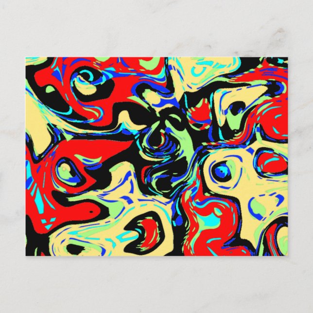 Abstrakte Augen Postkarte (Vorderseite)