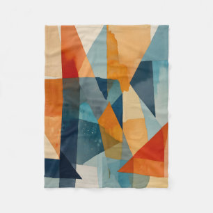 Abstrakte Augen von Blau und Orange Fleecedecke