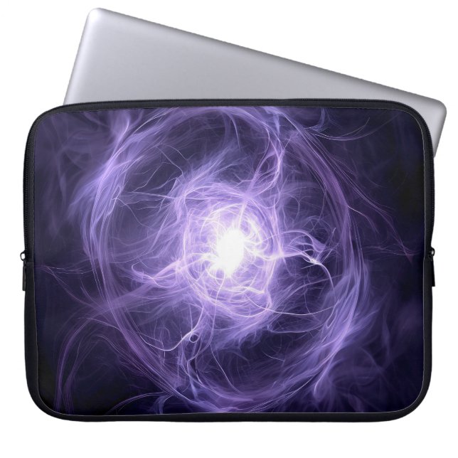 Abstrakte Aura: Energieform Kirlian Laptopschutzhülle (Vorderseite)