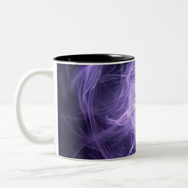 Abstrakte Aura: Energieform Kirlian Zweifarbige Tasse (Links)