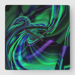 Abstrakte Aurora Borealis Wall Uhr