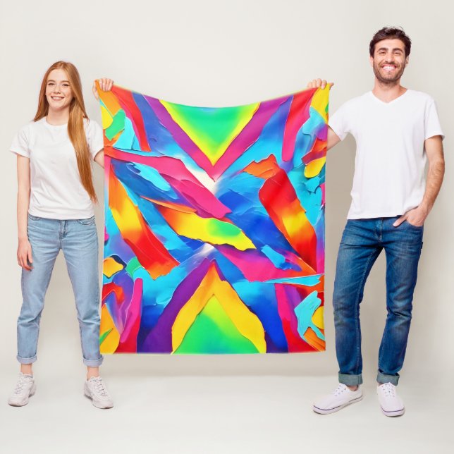 Abstrakte Ausdruckskunst Fleecedecke (Beispiel)