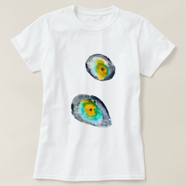 abstrakte Austern-Muscheln T-Shirt (Design vorne)