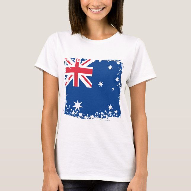 Abstrakte Australien-Flagge, australische Farben T-Shirt (Vorderseite)