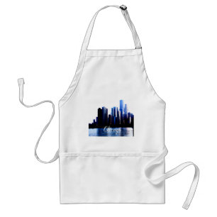 Abstrakte Auswirkungen von Downtown Chicago Schürze