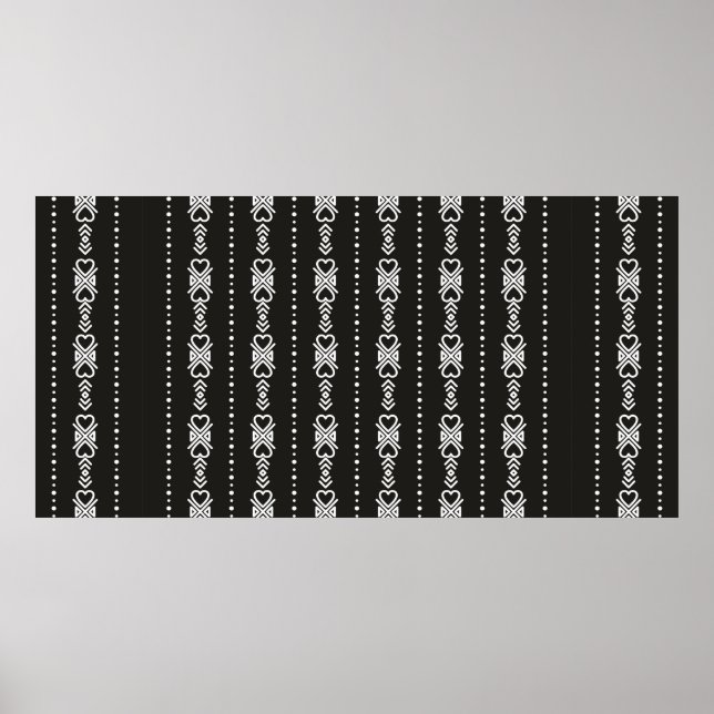 Abstrakte aztec-Herzstruktur Poster (Vorne)