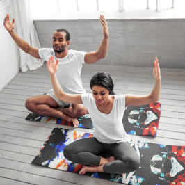 abstrakte aztec yogamatte