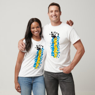 Abstrakte Bahamas-Flagge, bahamische Farben, T - T-Shirt
