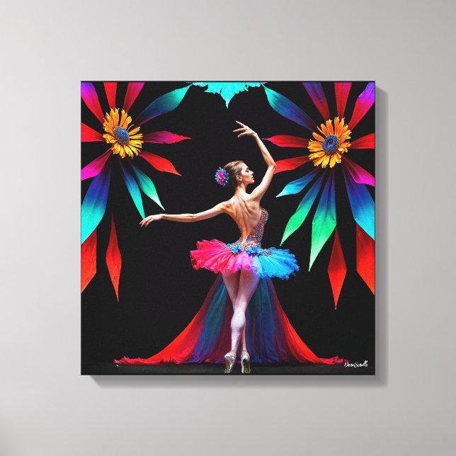 Abstrakte Balletttänzer Kunst Leinwanddruck (Vorderseite)
