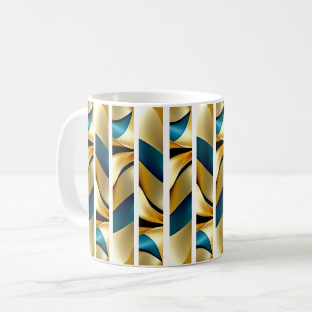 Abstrakte Bandspalten Kaffeetasse (Vorderseite Links)