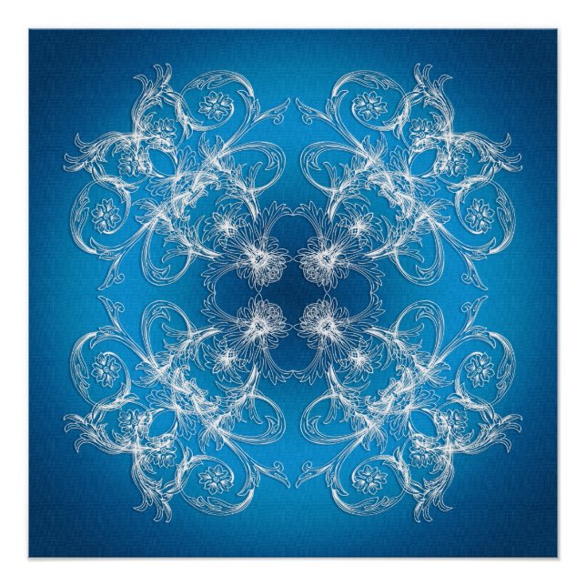 Abstrakte Barockstil-Textur. Poster (Vorderseite)