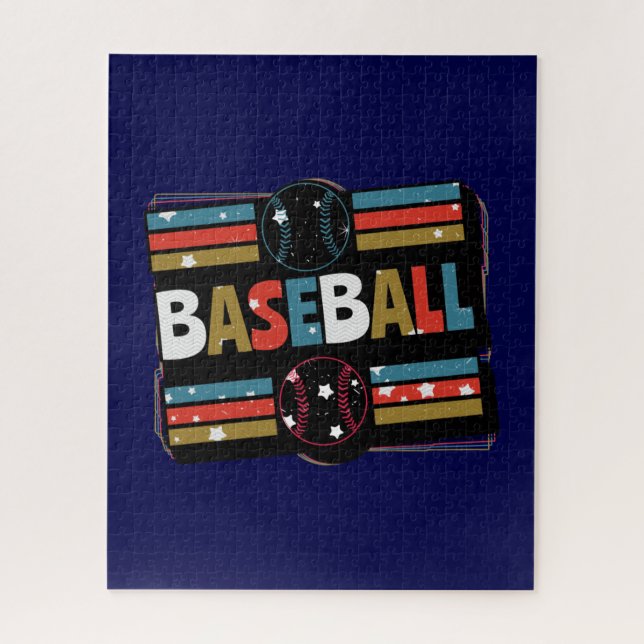 Abstrakte Baseballkunst Puzzle (Vertikal)